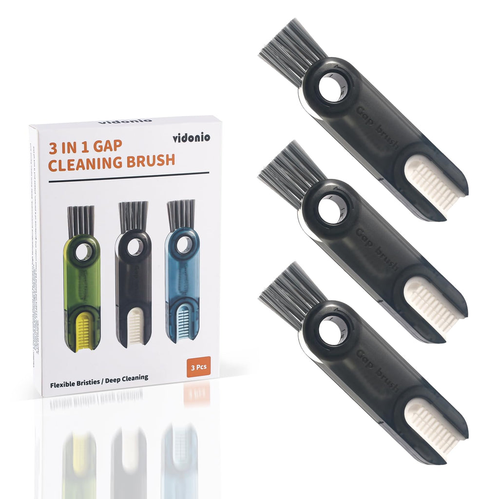 3 in 1 Cup Lid Gap Cleaning Brush Set, Multifunctional Insulation Bottle Cleaning Tools, Mutipurpose Tiny Silicone Cup Holder Cleaner, Home Kitchen Cleaning Tools