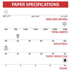 TRU RED by Staples Copy & Printer Paper, 8.5x11, 20lb, 92 Bright, 5,000 Sheets/Carton