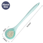 BEDELITE Back Scrubber for Shower - Long Handle Bath Brush (16.4 inches) with Soft Bristles, Exfoliating Body Brush for Men & Women(Blue)