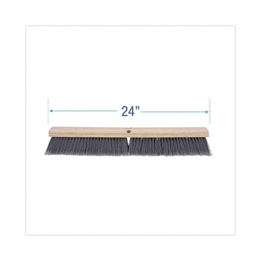 Boardwalk BWK20424 Floor Brush Head, 3" Gray Flagged Polypropylene, 24"