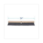 Boardwalk BWK20424 Floor Brush Head, 3" Gray Flagged Polypropylene, 24"