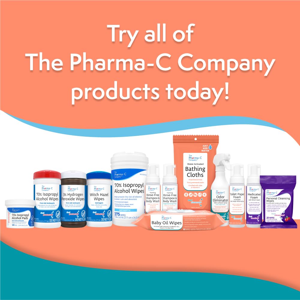 The Pharma-C Company - Foaming Rinse Free Shampoo & Body Wash [6 pack] - Hospital Tested Gentle No-Rinse Formula Leaves Hair & Body Fresh & Clean