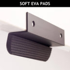 RVPEKUPE 4-Pack Under Cabinet Foot Pull with Adhesive and Screws, Hands Free Toe Foot Pull Opener for Kitchen Trash Cabinet Drawer, 4 Inch (Matte Black)
