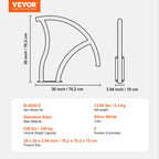 VEVOR Pool Handrail, 2 PCS 30x30 in Railing, Stainless Steel with Base Plate for Indoor/Outdoor, Safety Railing for Decks, Rust-Proof Grab Bar w/Grip Cover & Accessories for Spas