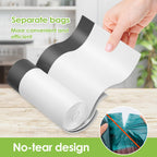 Teivio 8 Gallon 210 Counts Strong Drawstring Trash Bags Garbage Bags, Medium Kitchen Trash Can Bathroom Bin Liners, Plastic Trash Bags for Home Kitchen Office, White