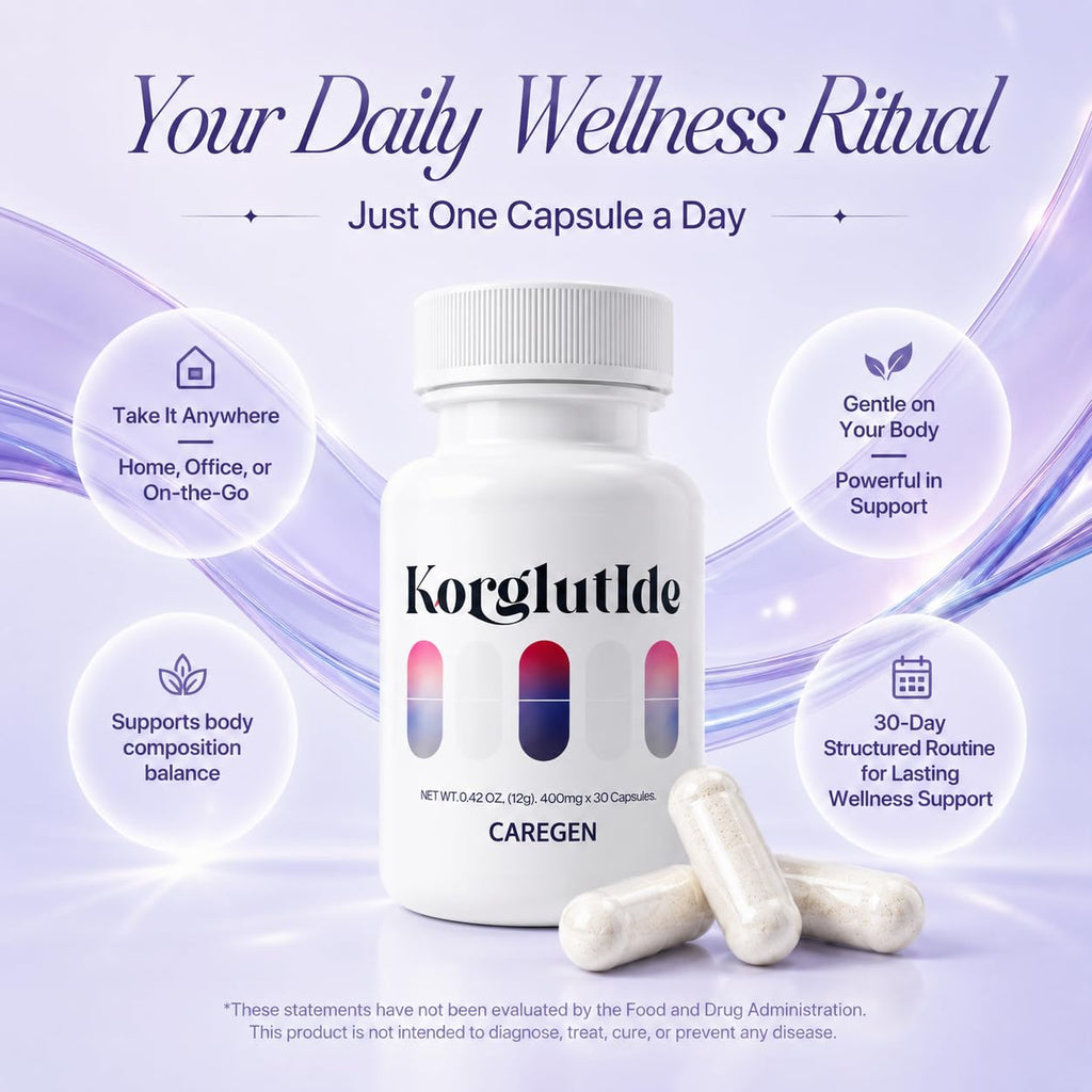 Korglutide Daily Capsules Support Healthy Body Composition Daily Satiety Appetite & Lifestyle Support Formula (30 Count)