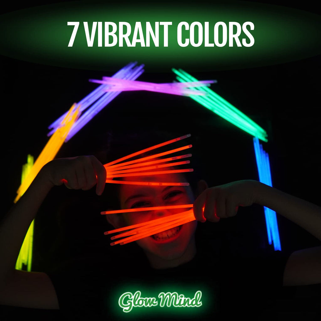 300 Glow Sticks Bulk Party Pack, 8" Halloween Glow Bracelets and Necklaces