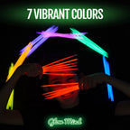 300 Glow Sticks Bulk Party Pack, 8" Halloween Glow Bracelets and Necklaces