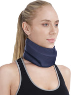 BLABOK Neck Brace for Sleeping - Cervical Collar Relief Neck Pain and Neck Support Soft Foam Wraps Keep Vertebrae Stable for Relief of Cervical Spine Pressure for Women & Men Prussian Blue Medium Size