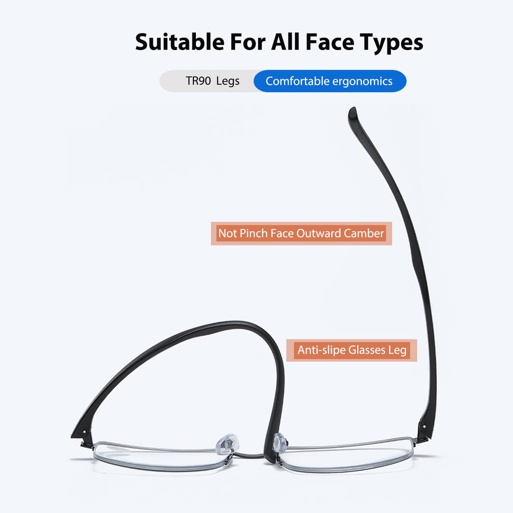 KISSOUL Photochromic Progressive Multifocus Reading Glasses Anti-blue Light Transition Multifocal Readers Clear Sunglasses