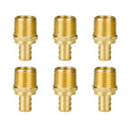 SUNGATOR 6-Pack 1/2" NPT to 1/2" PEX Male Adapter, PEX Fittings 1/2 Inch
