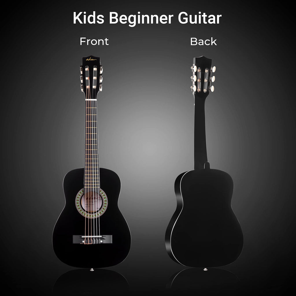 ADM Beginner Acoustic Classical Guitar Nylon Strings Wooden Guitar Bundle Kit for Kid Boy Girl Student Youth Guitarra Online Lessons with Starter Accessories (30 Inch, Geen)