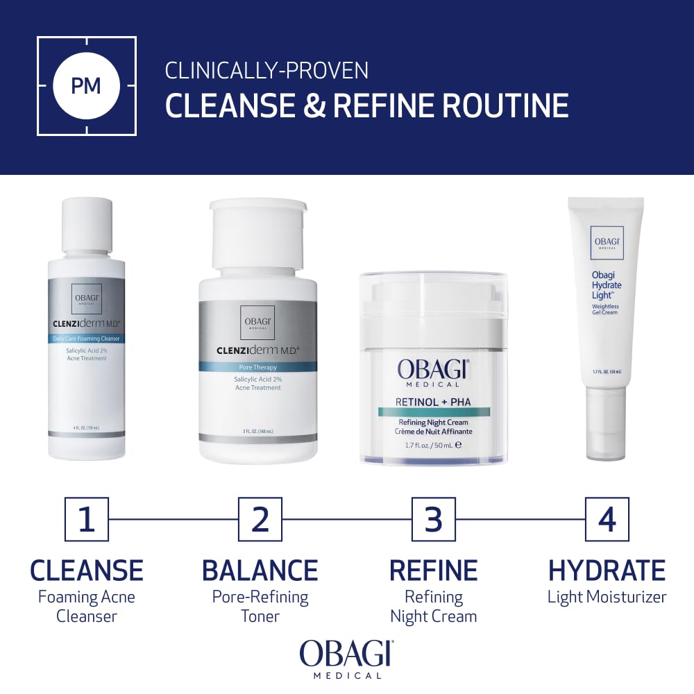 Obagi CLENZIderm M.D. Daily Care Foaming Acne Cleanser – Acne Face Wash & Treatment w/ 2% Salicylic Acid (BHA) Unclogs Pores for Clearer-Looking Skin – Safe for Normal & Oily Skin – 4 oz