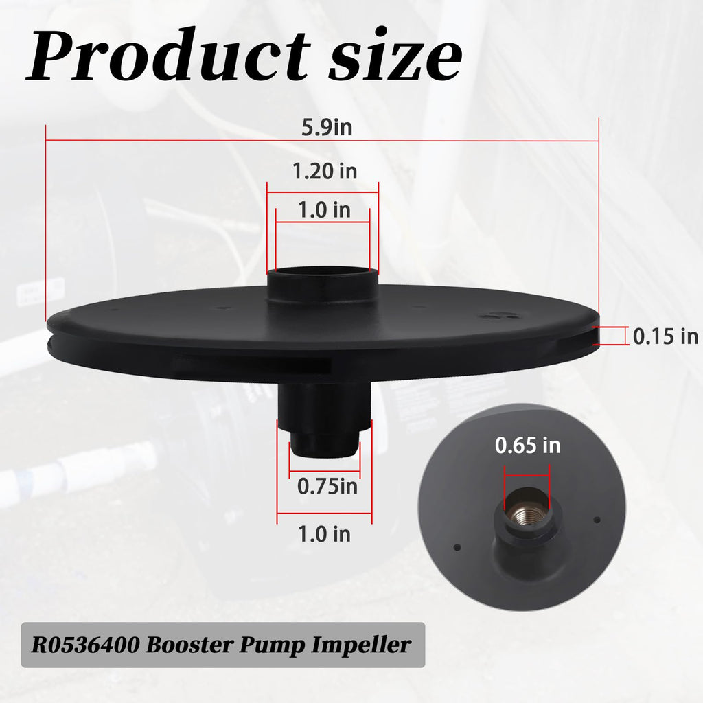 XYgdhqpt R0536400 PB4-60 Booster Pump Impeller Pool Cleaner Part Compatible with Polaris PB4-60 Style Pumps (2012 and Current)