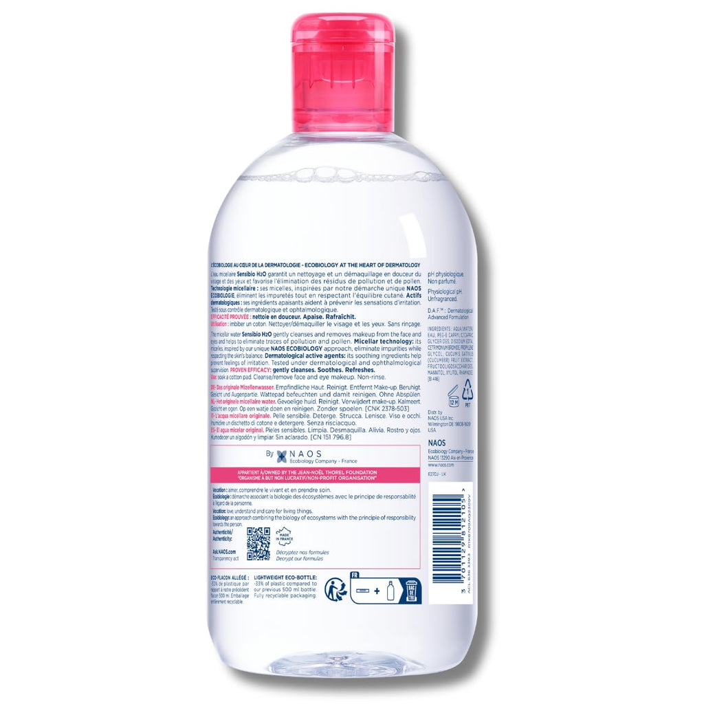 Bioderma Sensibio H2O Micellar Water Makeup Remover Cleanser Sensitive Skin