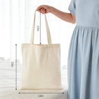 Lzerking 24 Pack Canvas Tote Bags Bulk (14x15 Inches, Natural Color)