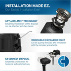 InSinkErator Power .75HP, 3/4 HP Garbage Disposal, Power Series EZ Connect Continuous Feed Food Waste Disposer, Black