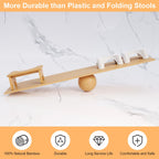 Uaniar 2 Pack Wood Toilet Stool Squat Adult, Bamboo Poop Stool for Bathroom, 7 Inch Potty Squatting for Adults, Wooden Toilet Squat Step Stools for Pooping, Bathroom Pooping Stools for Kids