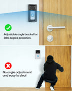 Anti-Theft Video Doorbell Mount，Adjustable 360° Degree Doorbell Angle No-Drill Mount Compatible with Ring Battery Doorbell /Plus/Pro Video Doorbell Upgrade Corner Kit for Houses,Apartments