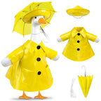 3 Pcs Raincoat Porch Goose Outfit,Summer Lawn Goose Statue Raincoat Costume