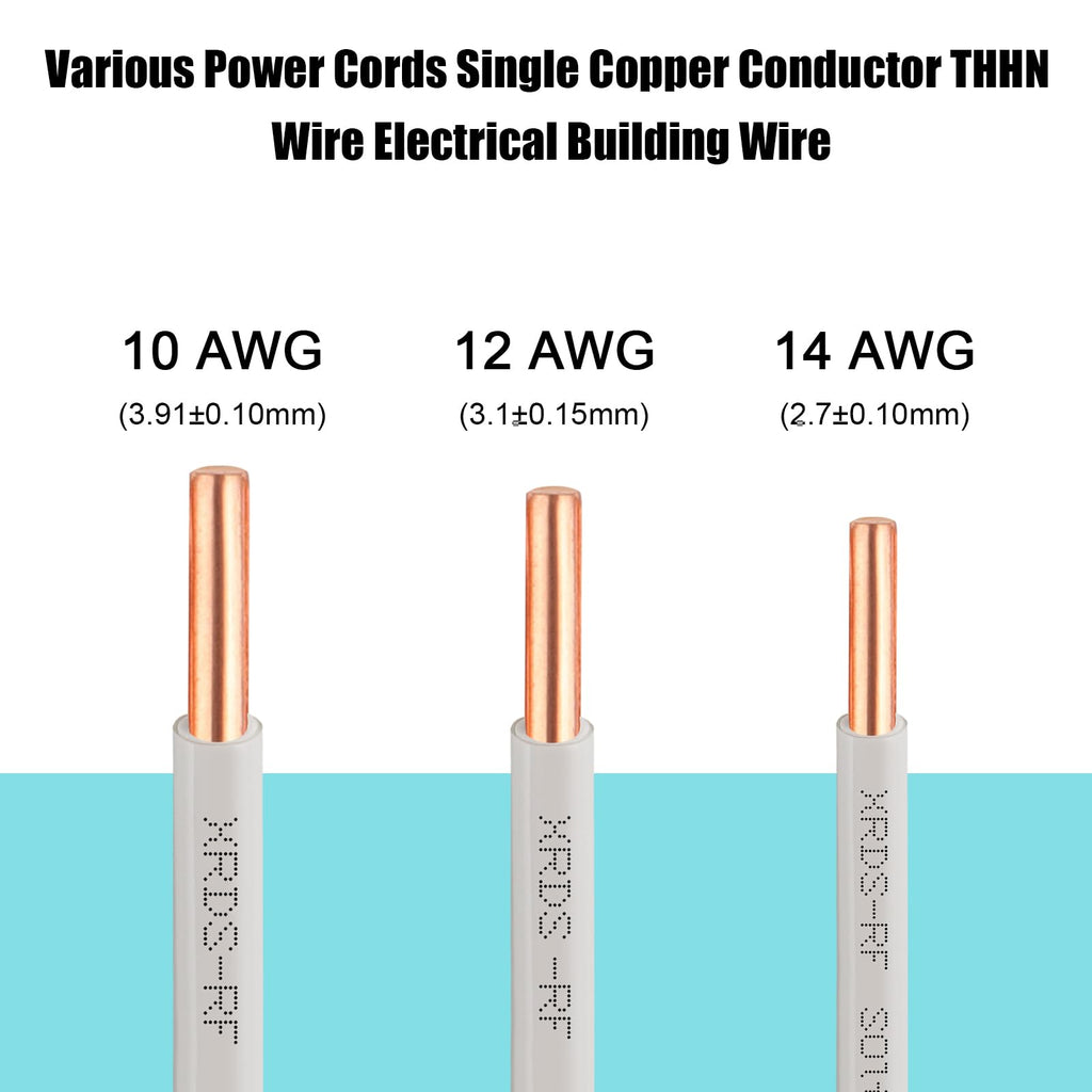 12AWG THHN Wire, Single Bare Copper Conductor with PVC and Nylon Insulation, 600V Rated, Heavy-Duty THHN Wire for Residential and Industrial Use (12Gauge, 75 Feet)