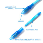 SCStyle Invisible Ink Pen 28Pcs With UV Light Party Favors for kids,Spy Pen