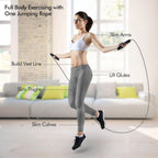 Jump Rope, Tangle-Free Rapid Speed Jumping Rope Cable with Ball Bearings for Women, Men, and Kids, Adjustable Steel Jump Rope Workout with Foam Handles for Fitness,1 Pck,Blue