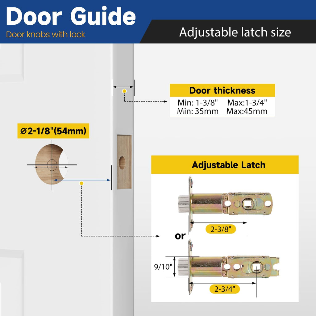 RAFECIEE 4 Pack Keyed Entry Door Knob with Lock and Key, Exterior and Interior Door Knob for Bedroom or Bathroom, Satin Nickel, Not Keyed Alike