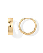 PAVOI Small Huggie Earrings, 925 Silver, Yellow Gold, Size 13 Millimeters