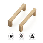 Ravinte 30 Pack Solid 3 Inch Square Cabinet Handles - Champagne Bronze Pulls for Drawers and Kitchen Cabinets - Hardware