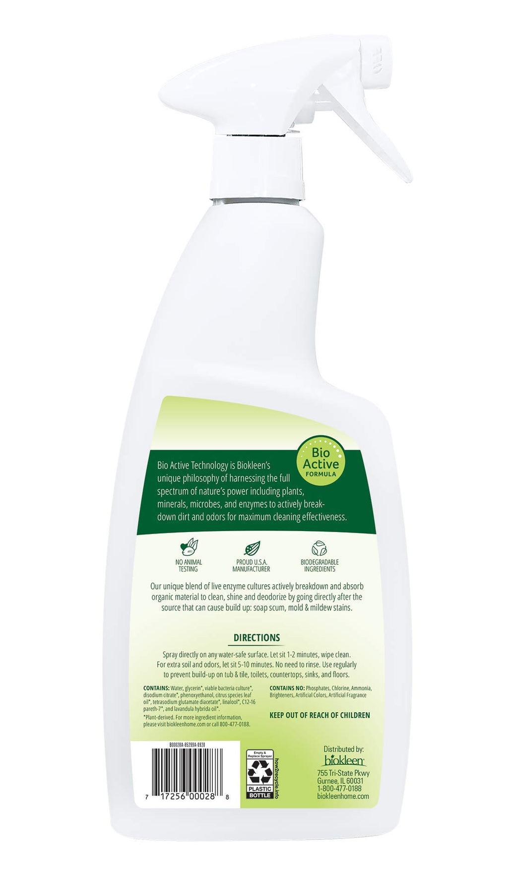 Biokleen Bac-Out Natural Bathroom Cleaner - 2 Pack - Enzyme Professional Strength, Enzymatic Cleaner for Bathroom, Eco-Friendly, Plant-Based, No Artificial Fragrance - Packaging May Vary