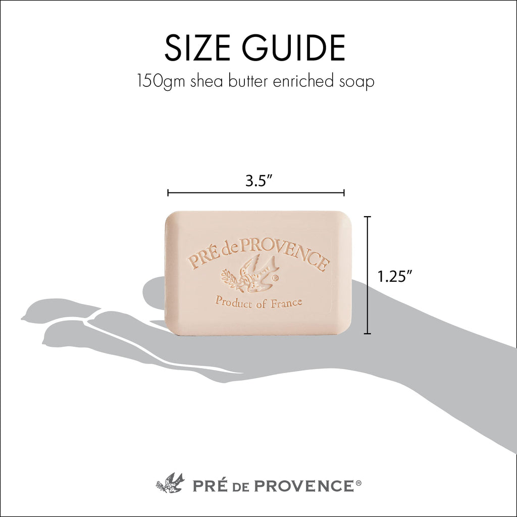 Pre de Provence Artisanal Soap Bar, Natural French Skincare, Enriched with Organic Shea Butter, Quad Milled for Rich, Smooth & Moisturizing Lather, Ocean Air, 5.3 Ounce