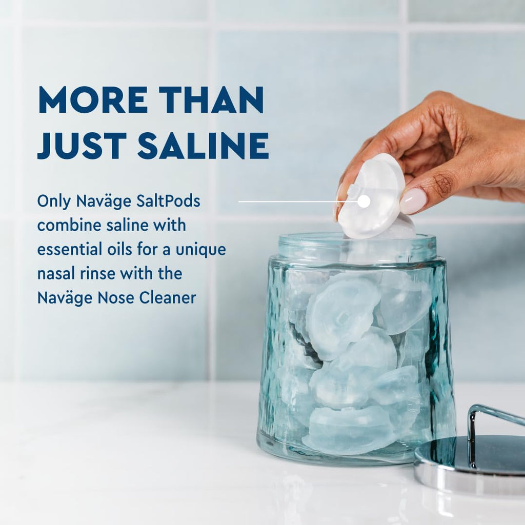Navage® Salt Pods Refills (90 SaltPods) - Pre-Measured Saline Nasal Original Pods, Clear Mucus, Irritants & Allergens for Breathable, Comfortable Sinuses - Designed Nasal Irrigation System