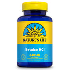 NATURE'S LIFE Betaine HCL with Pepsin - Digestive Health Formula with Digestive Enzymes for Gut Health Support - High Potency Hydrochloric Acid Supplement, 60-Day Guarantee, 100 Servings, 100 Capsules