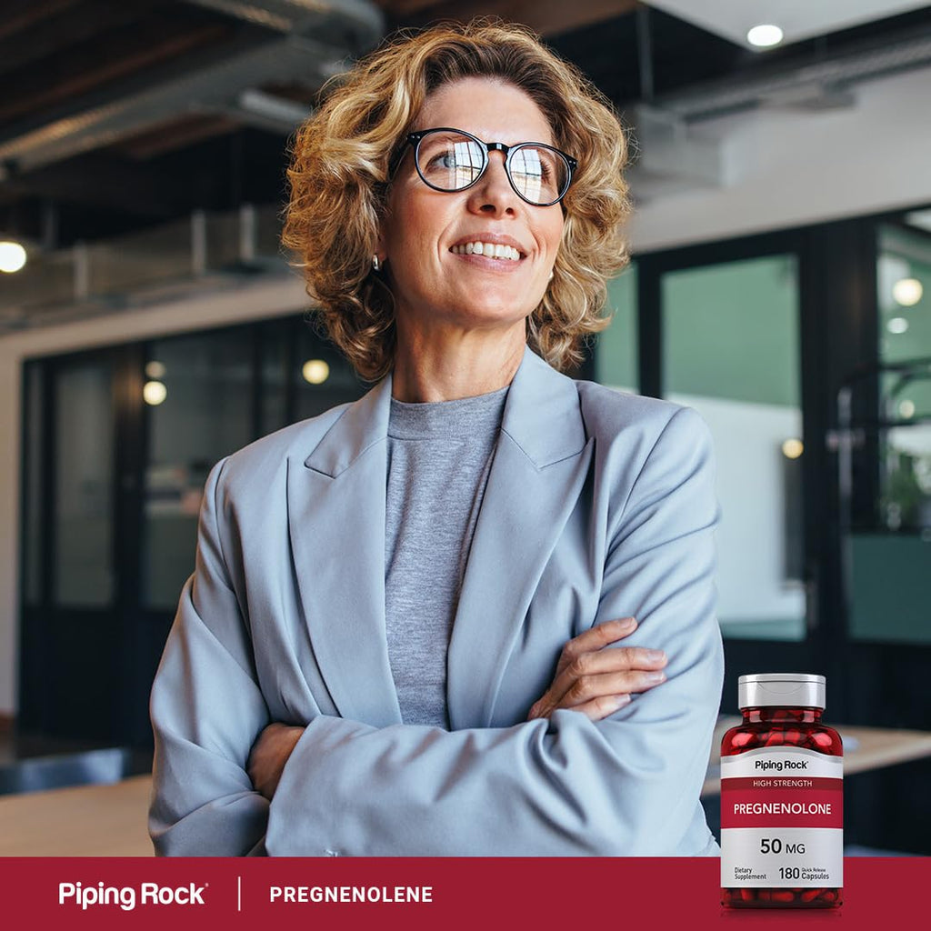 Piping Rock Pregnenolone 50 mg | 180 Capsules | Hormone Support Supplement