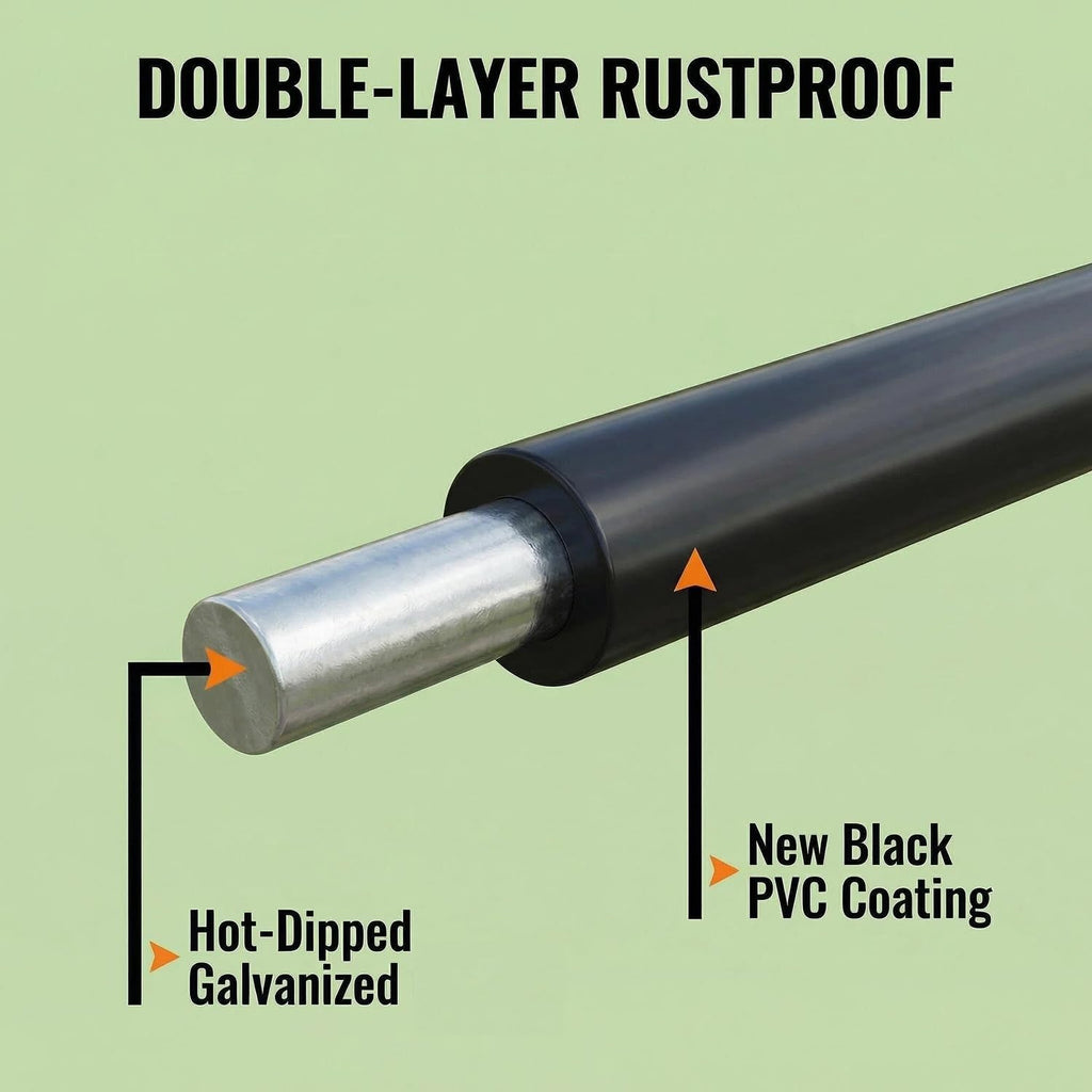 Salmut Black Hardware Cloth 1/2 in. x 3 ft. x 100 ft. 19-Gauge, Vinyl Coated Chicken Wire Mesh Roll, Welded Wire Fencing, Garden Fencing, Chicken Wire Fence