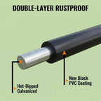 Salmut Black Hardware Cloth 1/2 in. x 3 ft. x 100 ft. 19-Gauge, Vinyl Coated Chicken Wire Mesh Roll, Welded Wire Fencing, Garden Fencing, Chicken Wire Fence