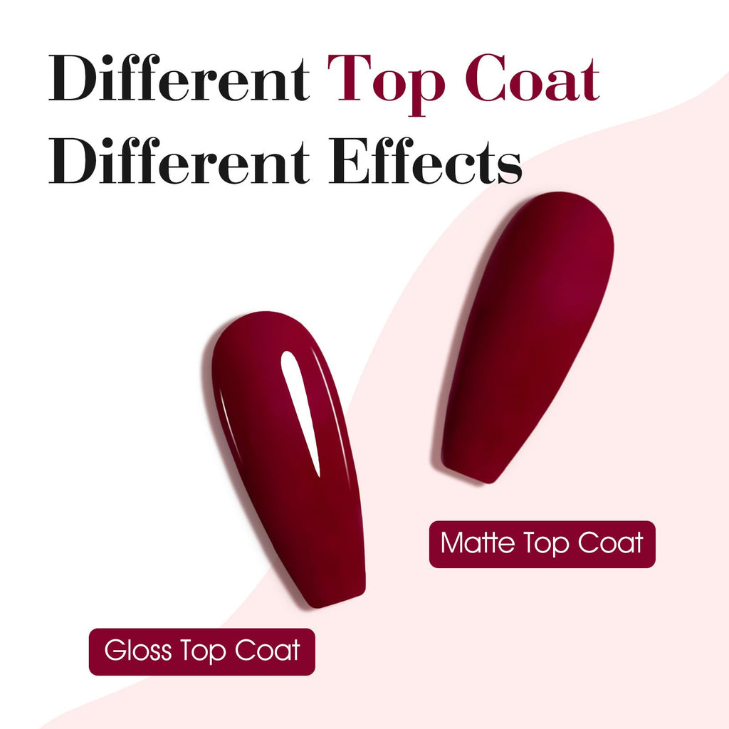 CANNI Dark Red Gel Nail Polish Set, 6Pcs 9ml Burgundy Gel Polish Kit
