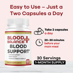 (2 Pack) BloodBalance Plus Capsules - Official BloodBalance Plus Support Supplement Premium Pills All Natural Advanced Formula Multivitamin for Overall Health & Wellness, 120 Capsules for 2 Months