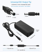ALITOVE DC 12V 5A Power Supply Adapter Converter Transformer 60W AC 100-240V Input with 5.5x2.5mm DC Output Jack for 5050 3528 LED Strip Module Light