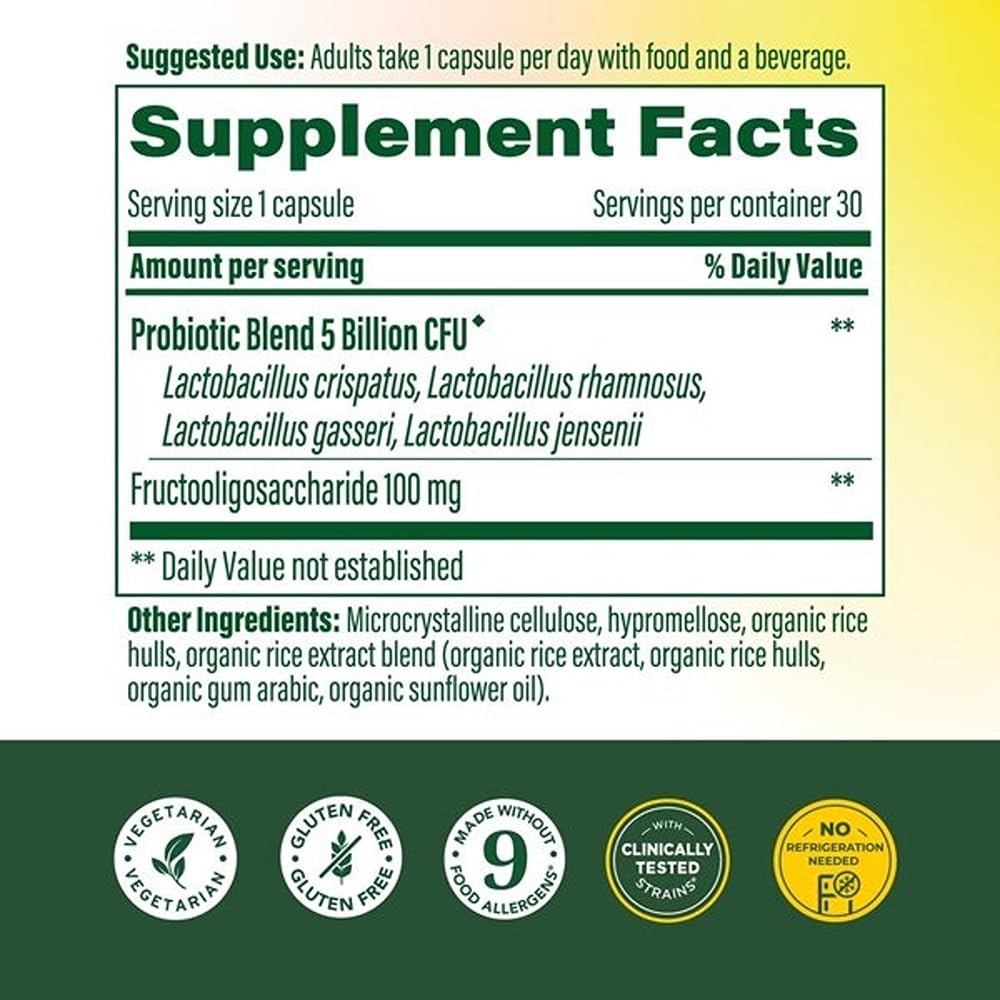 MegaFood Womens Probiotic + Prebiotic - Gluten-Free Prebiotics and Probiotics for Women, Supports Digestive Health & Regularity, Vaginal Probiotics for Healthy pH Levels, Vegetarian - 30 Capsules