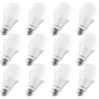 LUXRITE A19 LED Light Bulbs 100 Watt Equivalent Dimmable, 4000K Cool White, 1600 Lumens, Enclosed Fixture Rated, Standard LED Bulbs 15W, Energy Star, E26 Medium Base - Indoor and Outdoor (12 Pack)