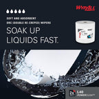 WypAll PowerClean L40 Extra Absorbent Towels, Jumbo Roll 750 Sheets (05007)