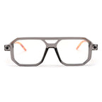 FEISEDY Reading Glasses Vintage Square Blue Light Blocking Glasses Women Men 70s Flat Aviator Glasses B0090 Grey 1.5x