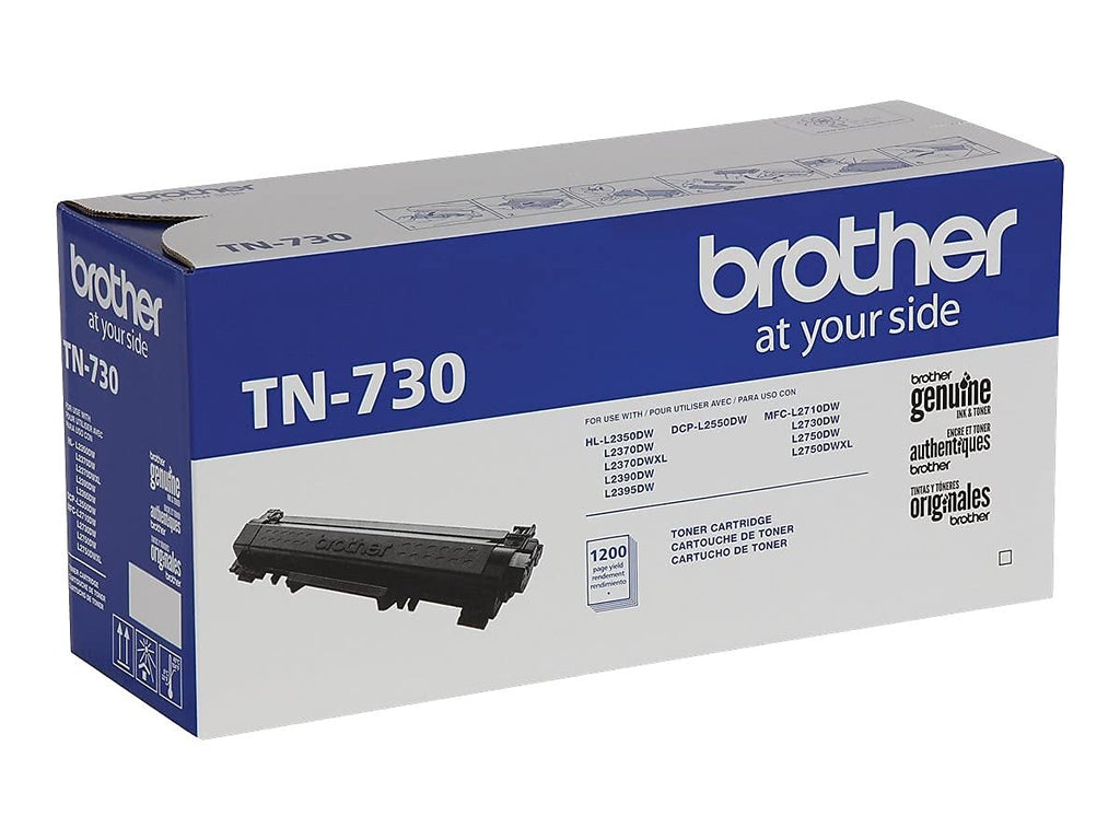 Brother Genuine Standard Yield Toner Cartridge, TN730, Replacement Black Toner, Page Yield Up To 1,200 Pages, Amazon Dash Replenishment Cartridge,1 Pack
