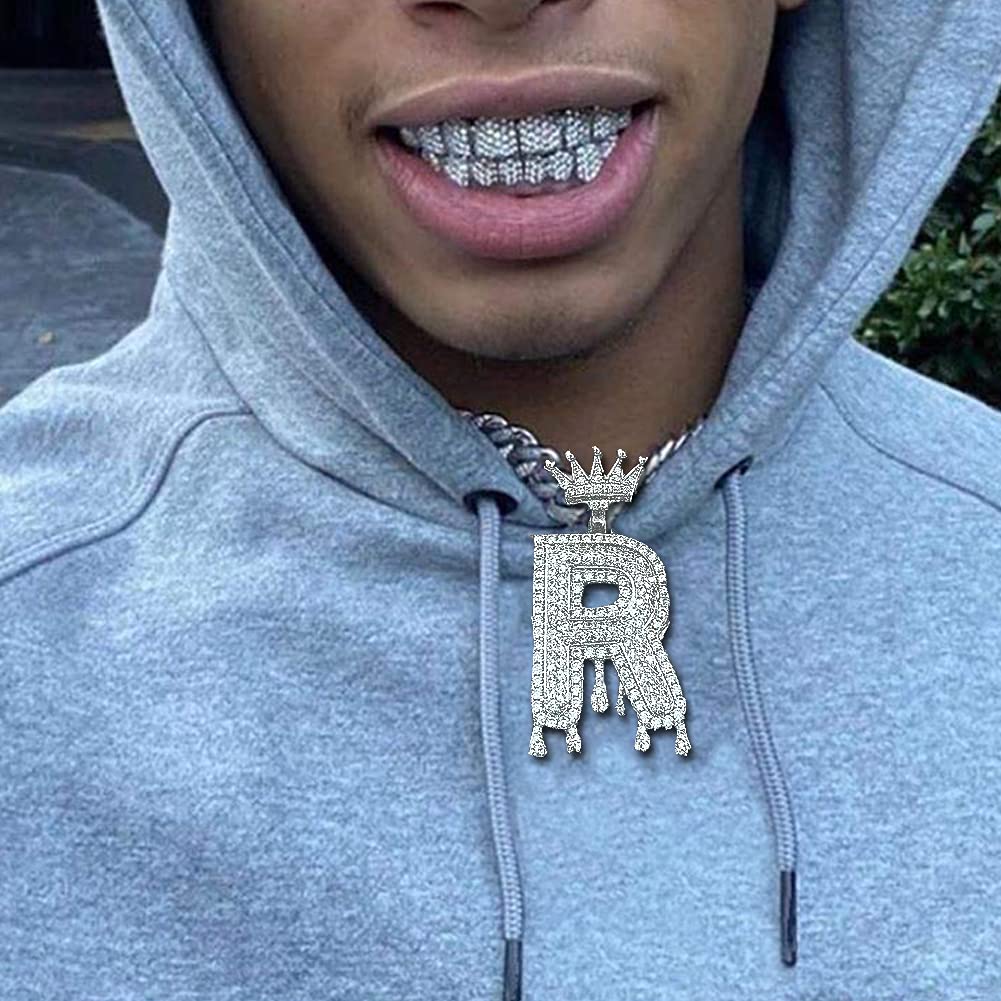 JINAO Grillz Teeth Men - Grills for Your Teeth 8 Top & Bottom Set, 18K Gold-Plated Brass Dental Grills with Molding Bars, Unisex Hip-Hop Rapper Costume Accessory(Iced Silvery Set)