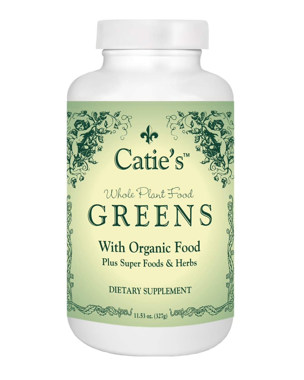 Energy Essentials Catie's Organic Greens - Vegan, Non-GMO - 45 Ingredients! Green Superfood for Optimal Health and Vitality. 30 Servings. 12 oz. Made from Whole Plant Foods!