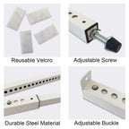 JEACENT AC Security Window Lock Bar, Window Security Bars - Sturdy Steel, Extends from 10" to 17 1/2" for Sliding Windows with AC Unit Installed