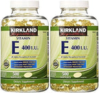 Kirkland Signature Vitamin E 400 IU, 500 Softgels (Pack of 2) (Total of 1000 Softgels)