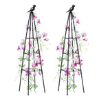 Garden Trellis, 47" Plant Trellis for Potted Plants Flowers Vegetables and Vines,Tomato Cage Tower,Garden Obelisk Trellis,Plant Support Stand for Climbing Plants Outdoor and Indoor-2 Pack